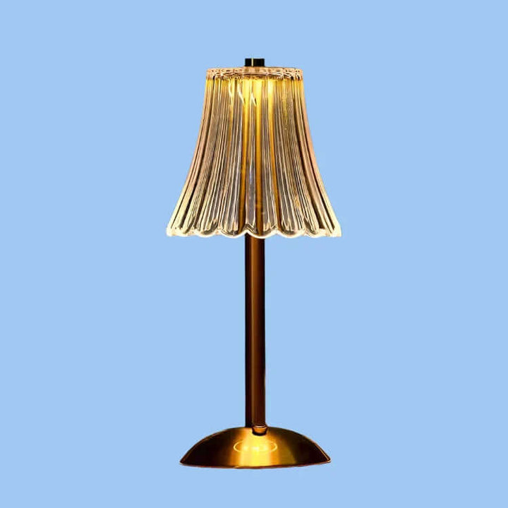 Bezprzewodowa lampa stołowa - kryształ i metal