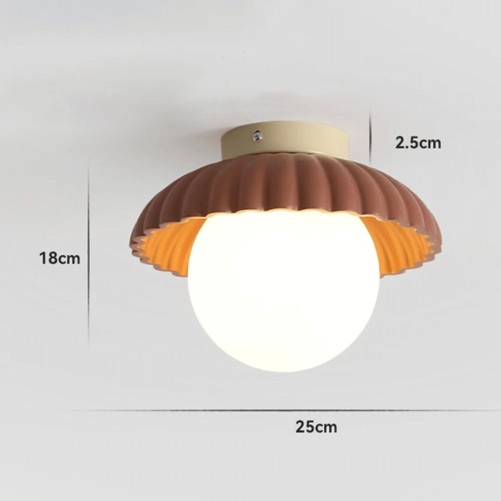 Żelazna i Szklana Lampa Sufitowa