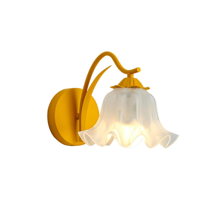 Dekoracyjna Lampa Ścienna z Kwiatami Retro - Oświetlenie Wnętrz