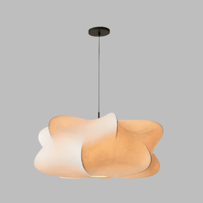Japońska Jedwabna Lampa Wisząca Wabi Sabi