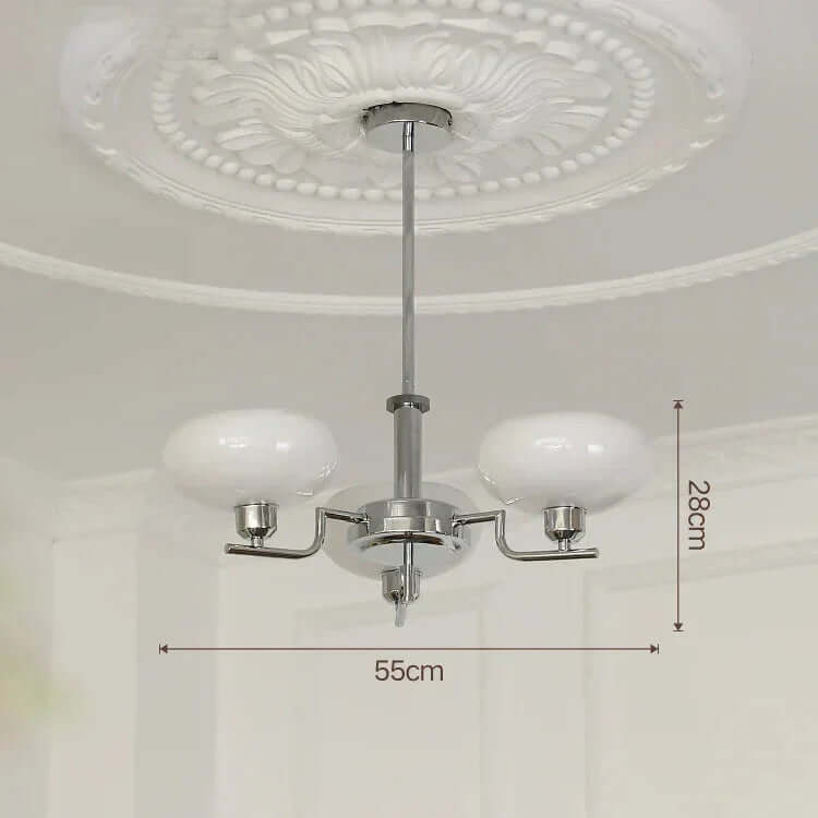 Widok z boku lampy sufitowej Bauhaus