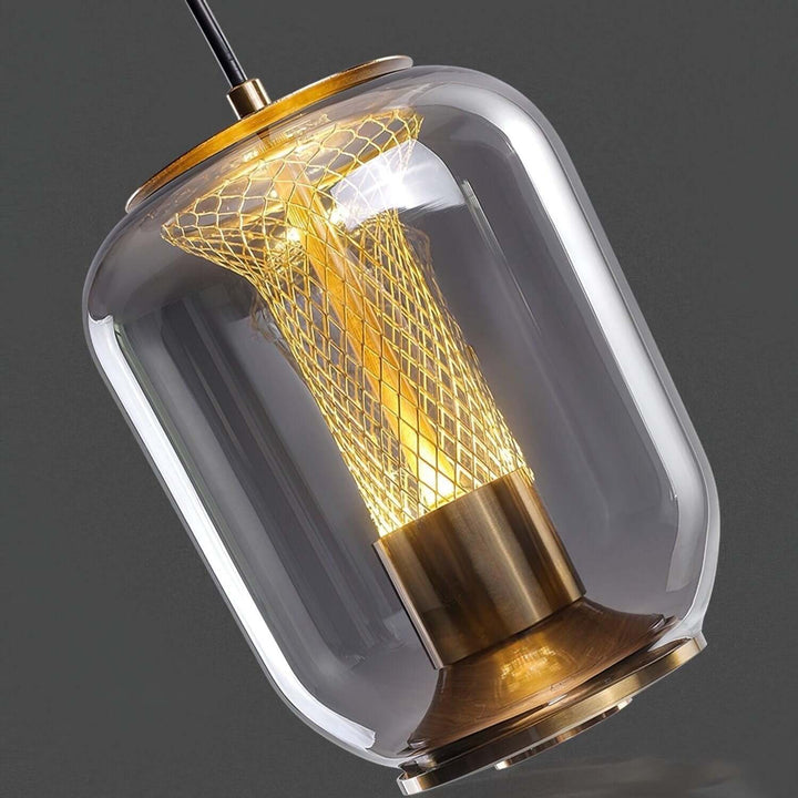 Szklana lampa wisząca