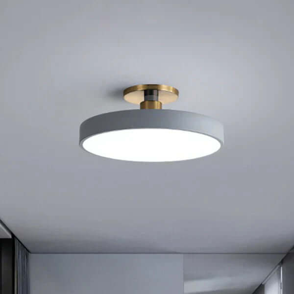 Okrągła Lampa Sufitowa LED w Stylu Nordyckim