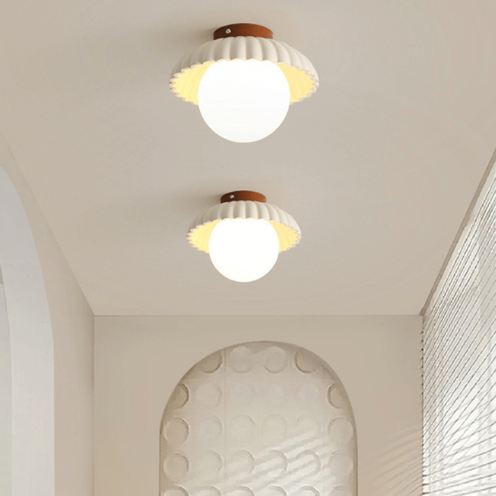Żelazna i Szklana Lampa Sufitowa