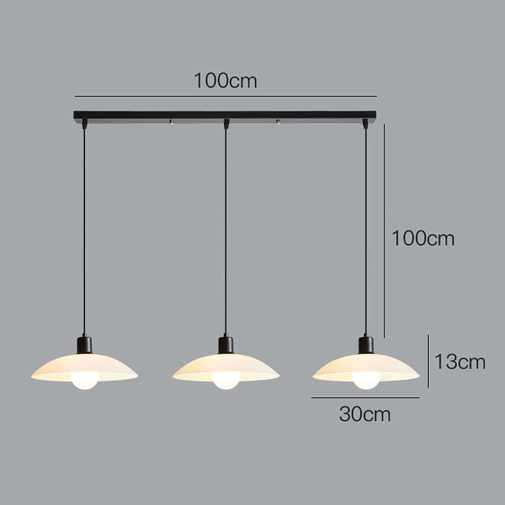 Minimalistyczna Lampa Wisząca z Białego Hartowanego Szkła