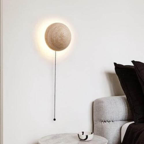 Kremowa Lampa Ścienna w Stylu Skandynawskim