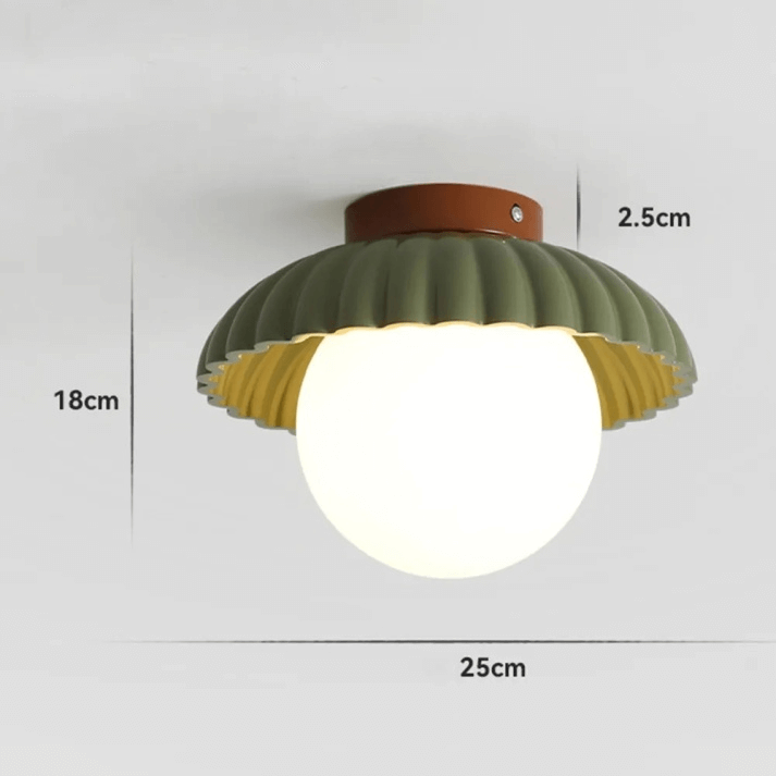 Żelazna i Szklana Lampa Sufitowa