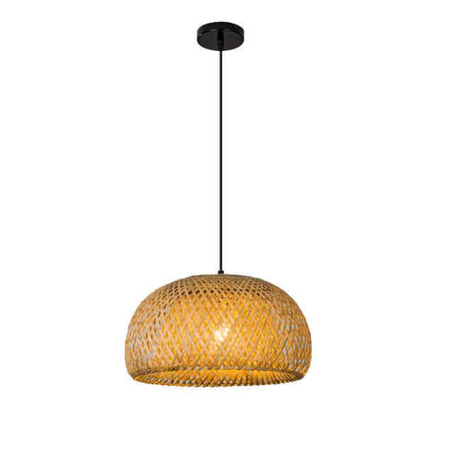 Modna bambusowa lampa do sypialni