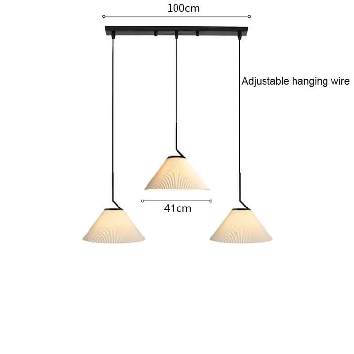 Nordycka Plisowana Kremowa Lampa Wisząca