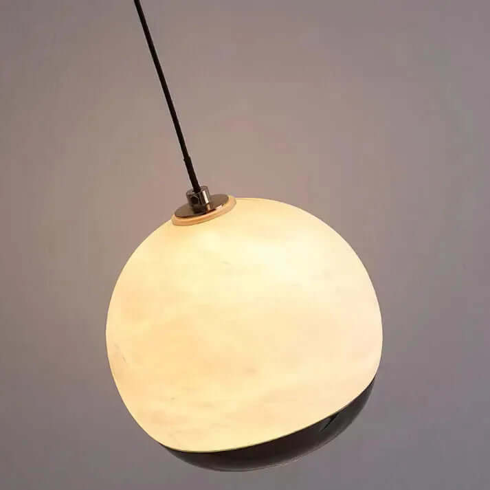 Nordycka Lampa Wisząca Kula z Marmuru i Alabastru