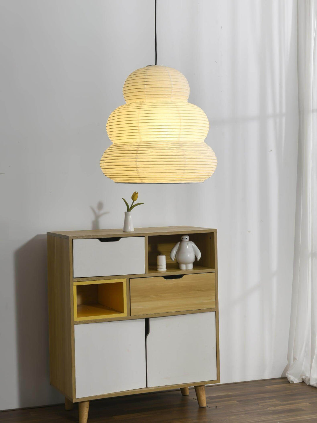 Wisząca Lampa z Papieru Ryżowego