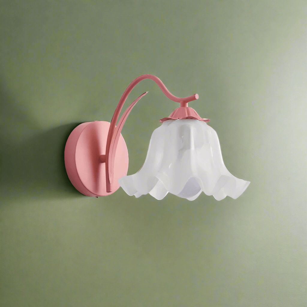 Retro ścienna lampa kwiatowa do ogrodu
