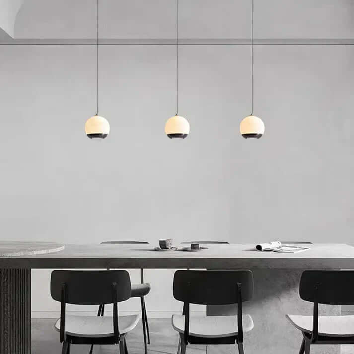 Nordycka Lampa Wisząca Kula z Marmuru i Alabastru