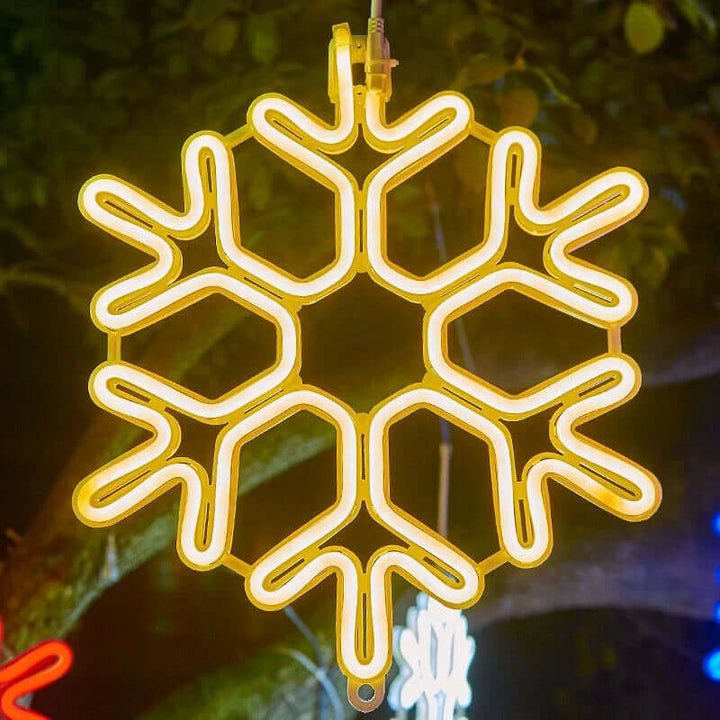 Zewnętrzna lampa LED Płatek Śniegu - Świąteczna Dekoracja Wodoodporna