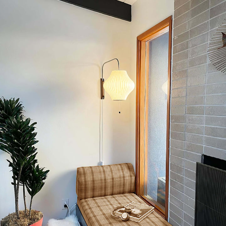 Zbliżenie lampy ściennej Nelson