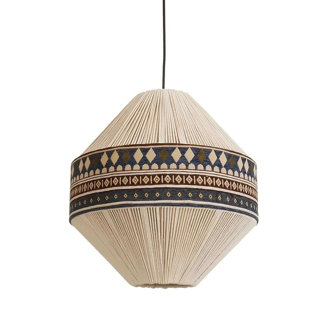 Lampa wisząca boho z frędzlami w kolorze pomarańczowym