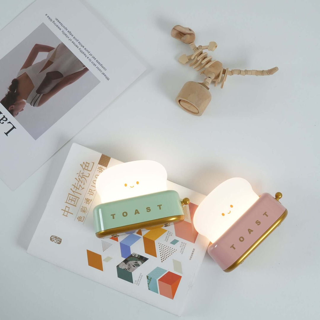 Lampka stołowa w kształcie tostera (wbudowany akumulator)