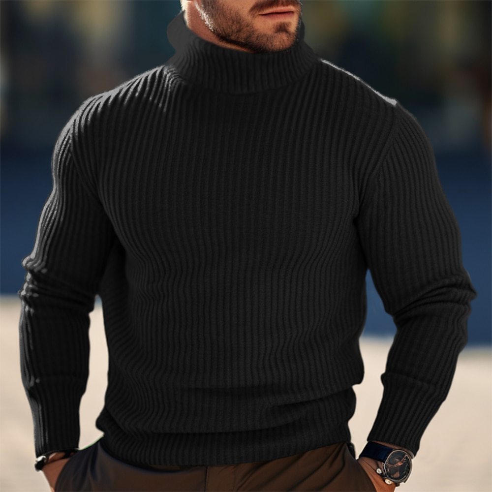 Męski Sweter Golf - Elegancki i Luksusowy