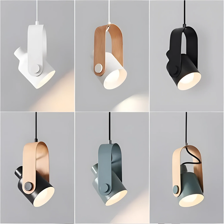 Lampa Wisząca Nordycka Drewno Metal