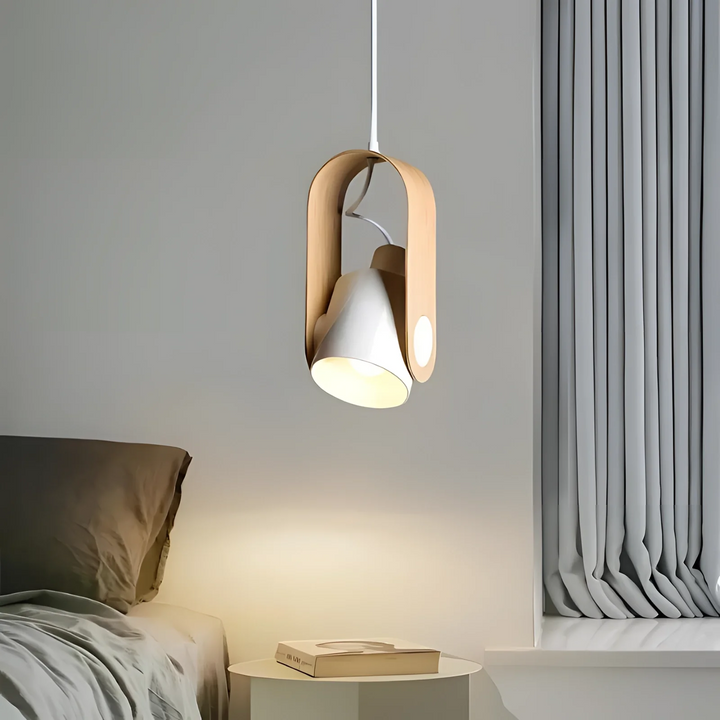 Lampa Wisząca Nordycka Drewno Metal