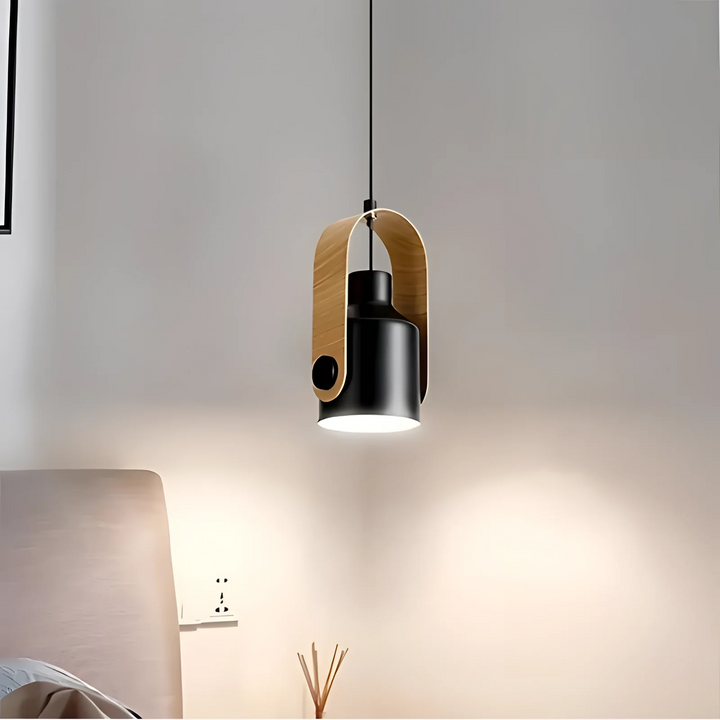 Lampa Wisząca Nordycka Drewno Metal