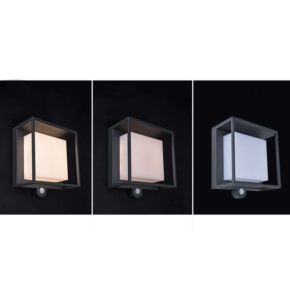 Zewnętrzna Lampa Ścienna LED Słoneczna Prostokątna IP65