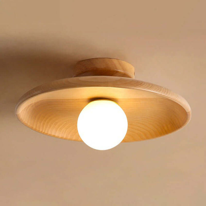 Lampa sufitowa w kształcie płytkiej misy