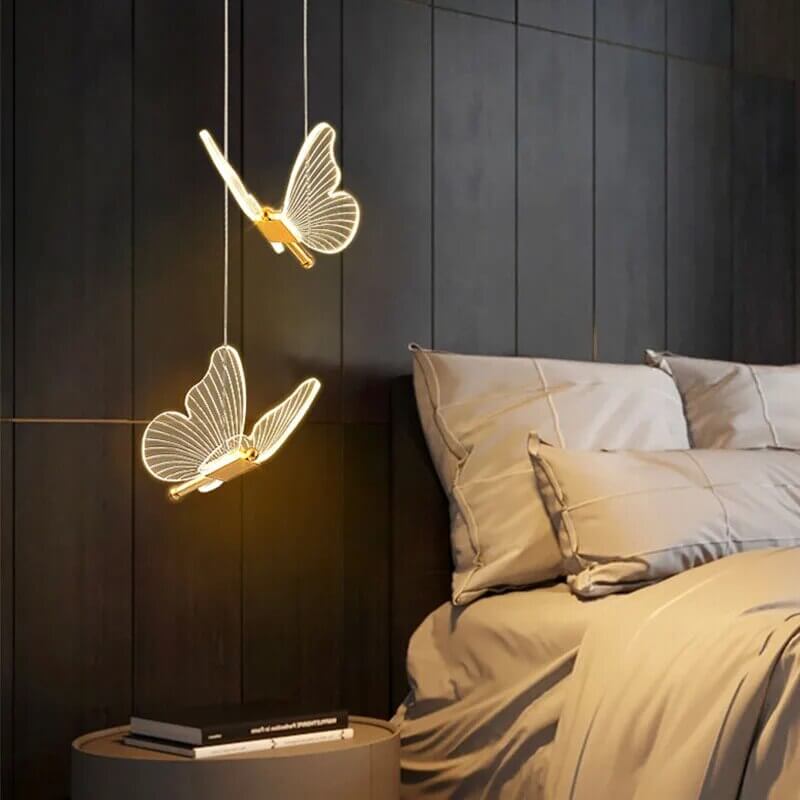 Lampa wisząca w kształcie motyla do salonu
