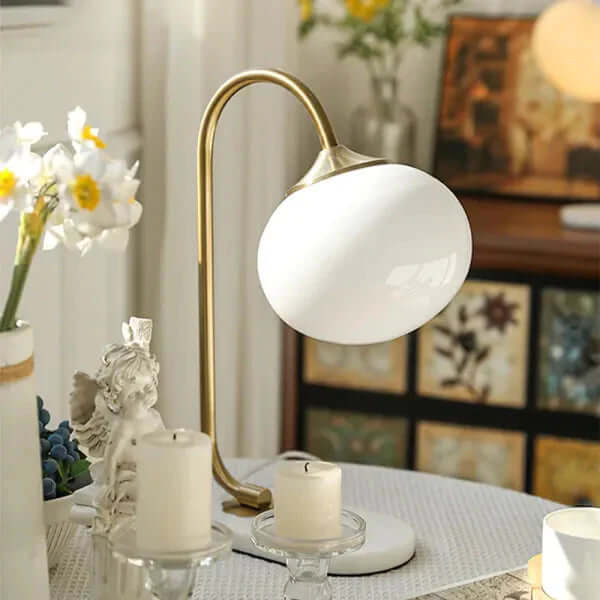 Lampa Stołowa z Metalu i Szkła Marshmallow