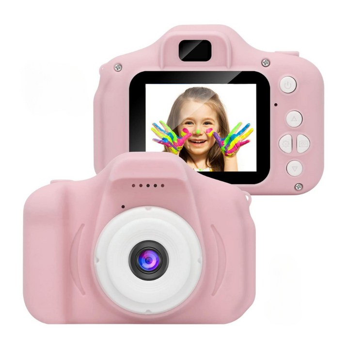 Odporny na uderzenia aparat dla dzieci, podwójna kamera HD 1080P, kolorowy design, idealny dla młodych poszukiwaczy przygód.