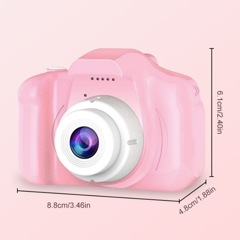 Odporny na uderzenia aparat dla dzieci, podwójna kamera HD 1080P, kolorowy design, idealny dla młodych poszukiwaczy przygód.