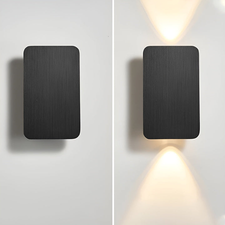 Nowoczesna prostokątna lampa ścienna LED, design do wnętrz, solidny aluminiowy kinkiet, idealny do korytarzy i klatek schodowych.