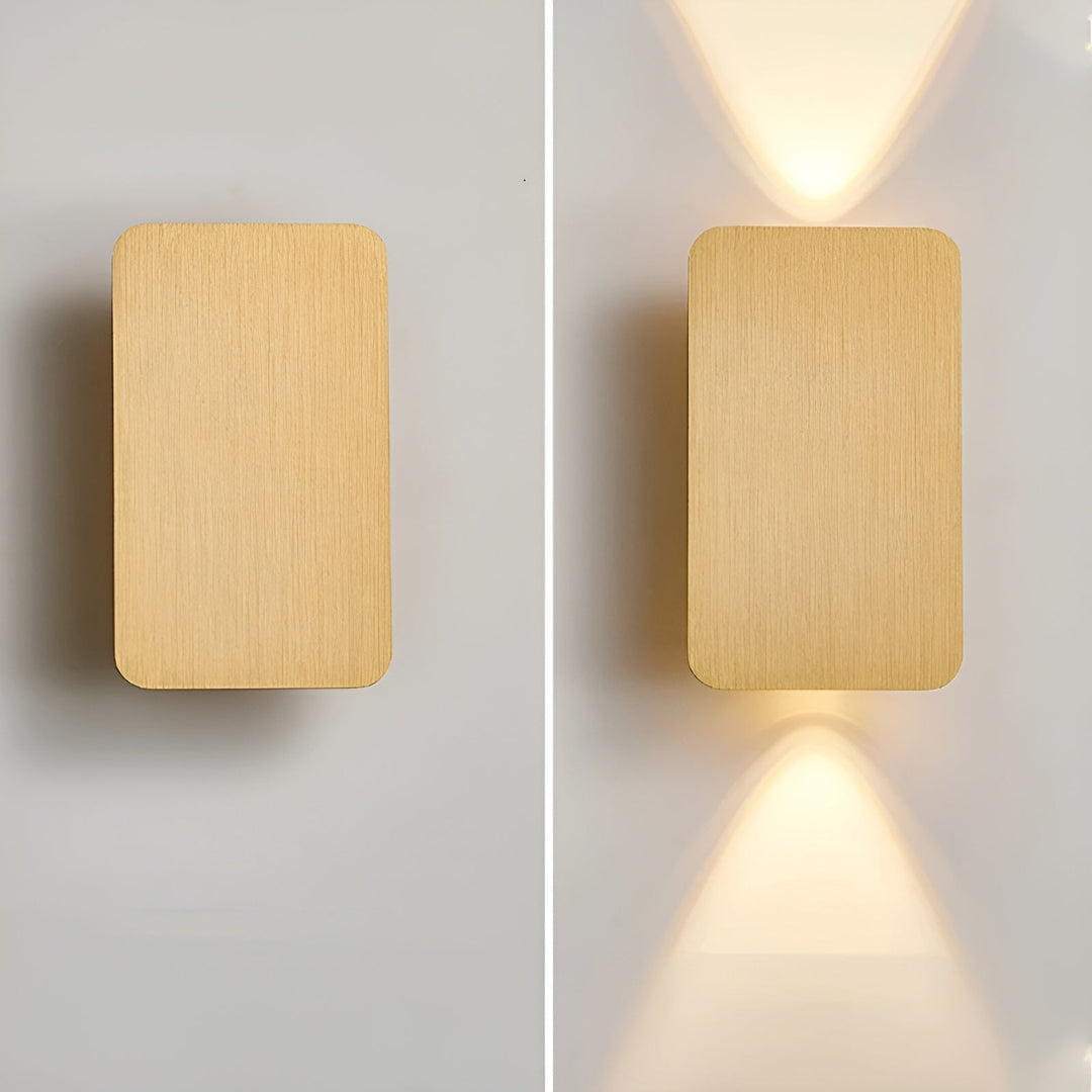 Nowoczesna prostokątna lampa ścienna LED, design do wnętrz, solidny aluminiowy kinkiet, idealny do korytarzy i klatek schodowych.