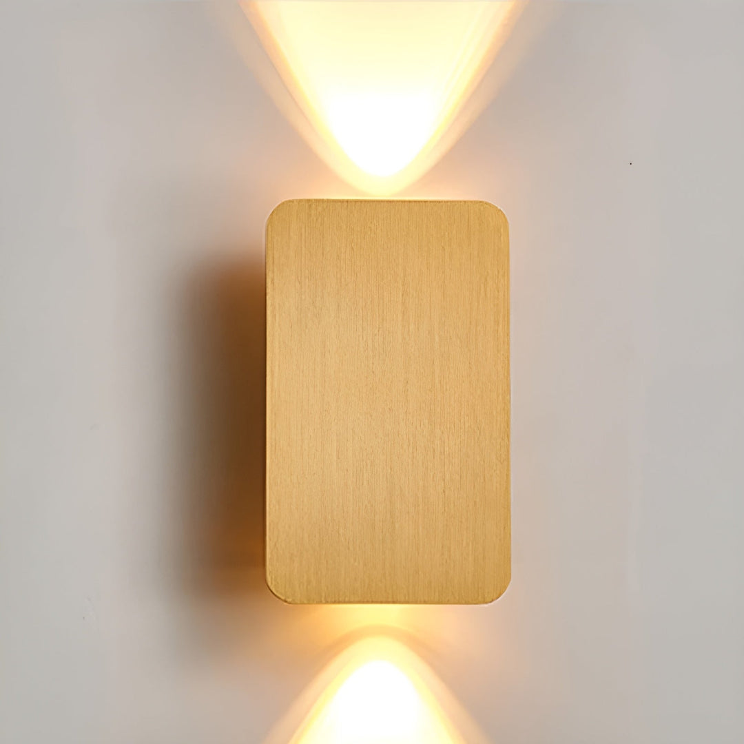 Nowoczesna prostokątna lampa ścienna LED, design do wnętrz, solidny aluminiowy kinkiet, idealny do korytarzy i klatek schodowych.
