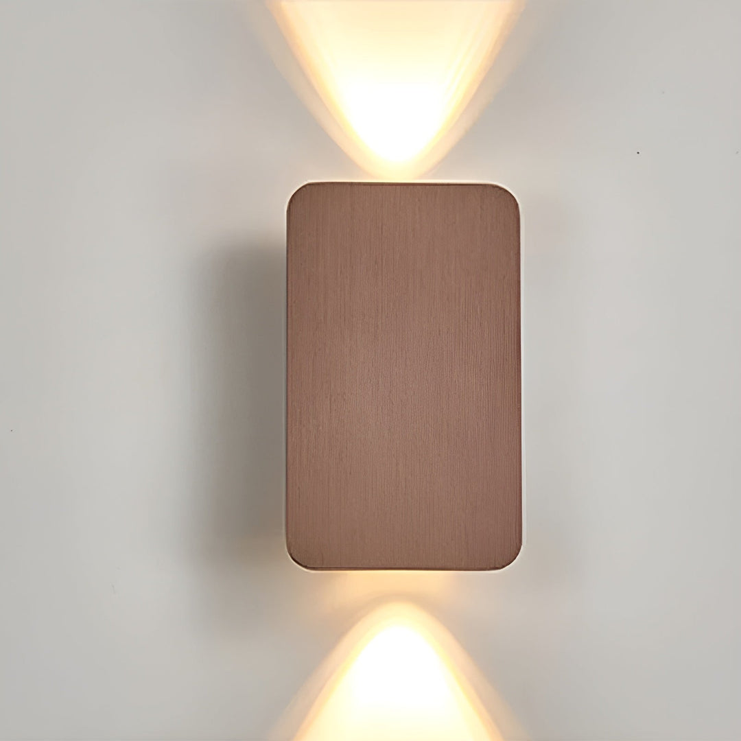 Nowoczesna prostokątna lampa ścienna LED, design do wnętrz, solidny aluminiowy kinkiet, idealny do korytarzy i klatek schodowych.