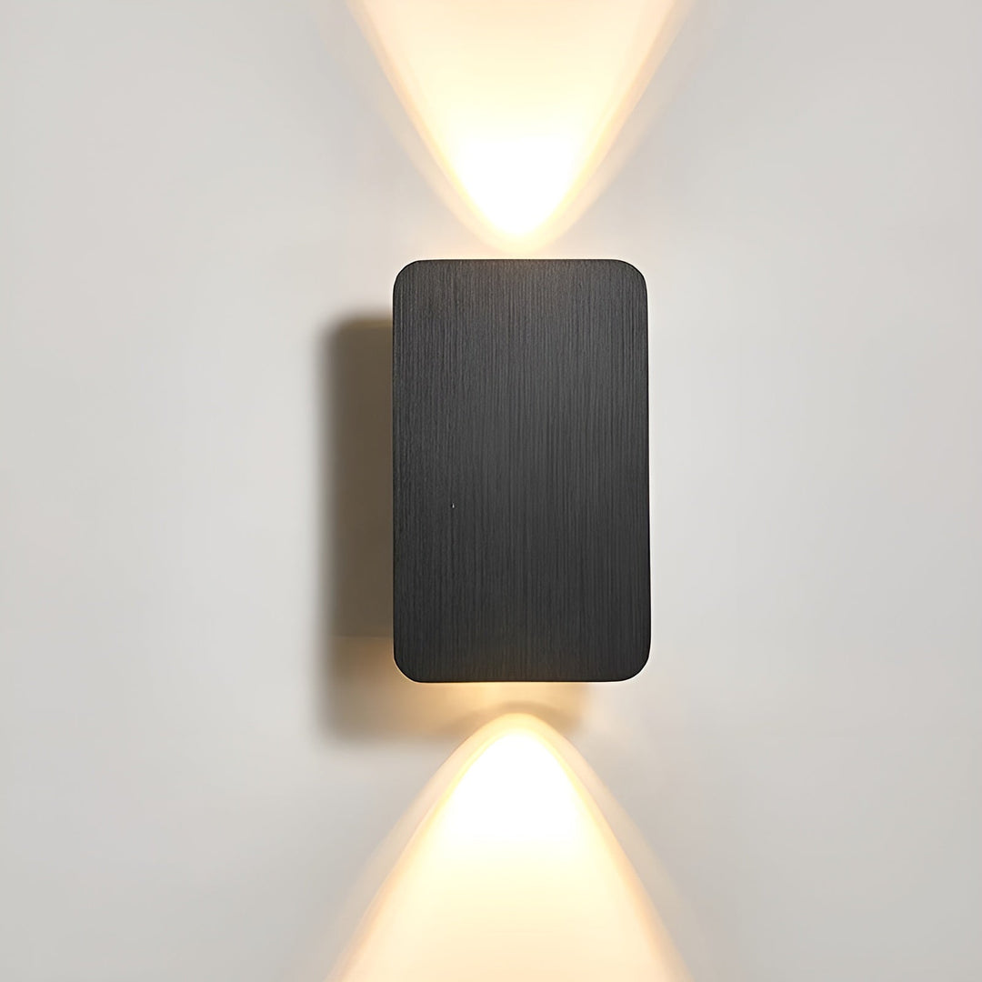 Nowoczesna prostokątna lampa ścienna LED, design do wnętrz, solidny aluminiowy kinkiet, idealny do korytarzy i klatek schodowych.