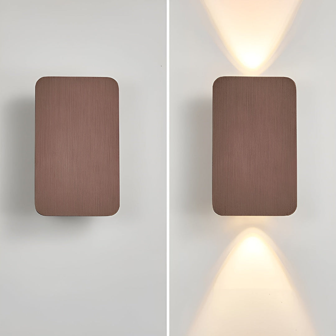 Nowoczesna prostokątna lampa ścienna LED, design do wnętrz, solidny aluminiowy kinkiet, idealny do korytarzy i klatek schodowych.
