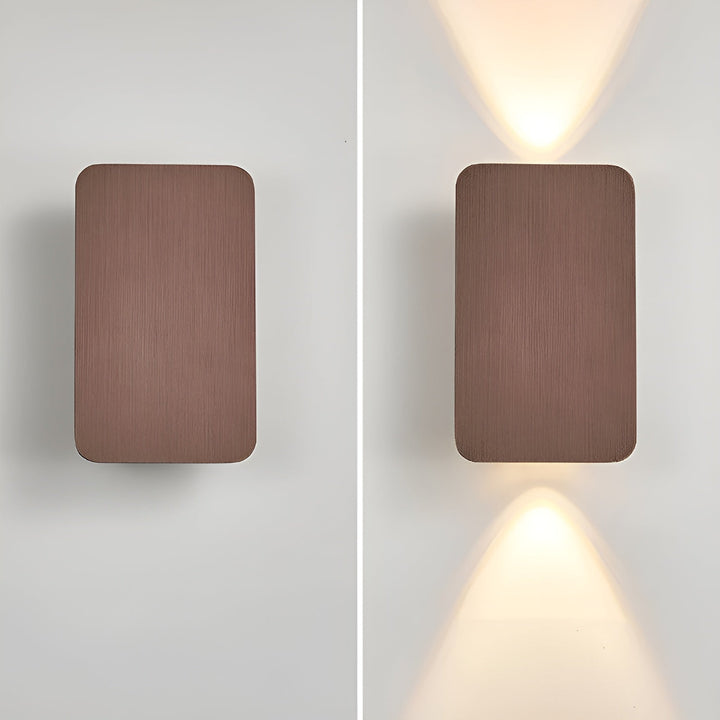 Nowoczesna prostokątna lampa ścienna LED, design do wnętrz, solidny aluminiowy kinkiet, idealny do korytarzy i klatek schodowych.