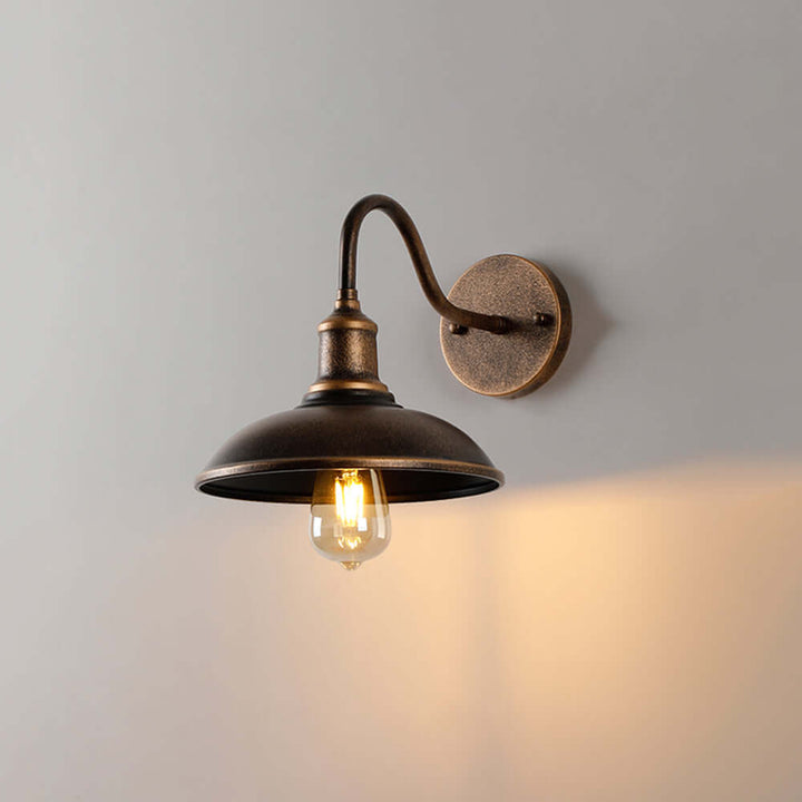 Rustykalna Lampa Ścienna Zewnętrzna - Antyczna Mosiężna Kinkiet Kula IP65