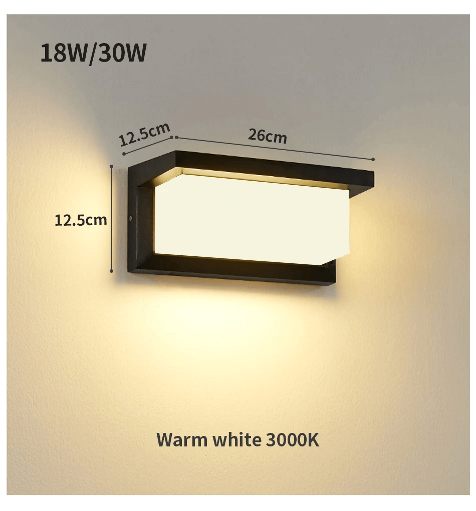 Zewnętrzna Wewnętrzna Lampa Ścienna LED z Czujnikiem Ruchu