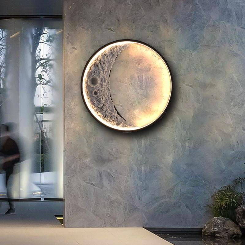 Zewnętrzna Lampa Ścienna LED w Kształcie Księżyca - Nowoczesne Oświetlenie IP65