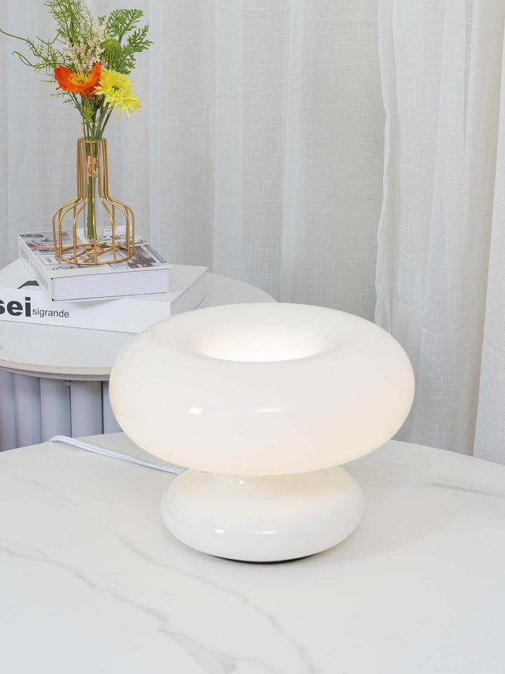 Lampa stołowa Donut z metalu i szkła