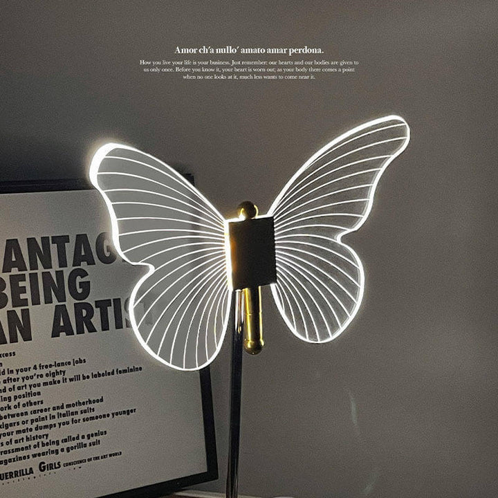 Kryształowa lampa stołowa Motyl