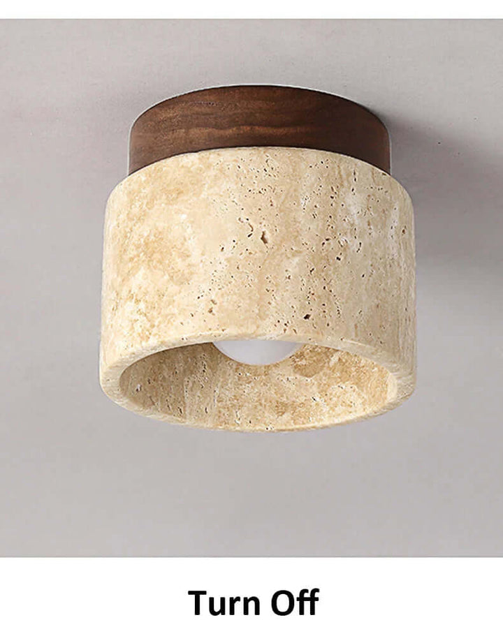 Kremowa lampa sufitowa w japońskim stylu