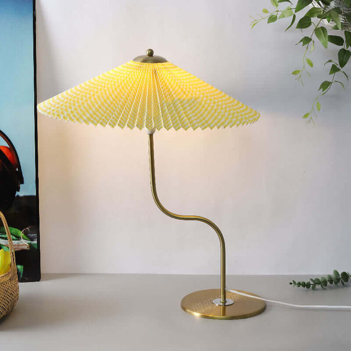 Lampa parasolowa nowoczesna, diamentowy żółty