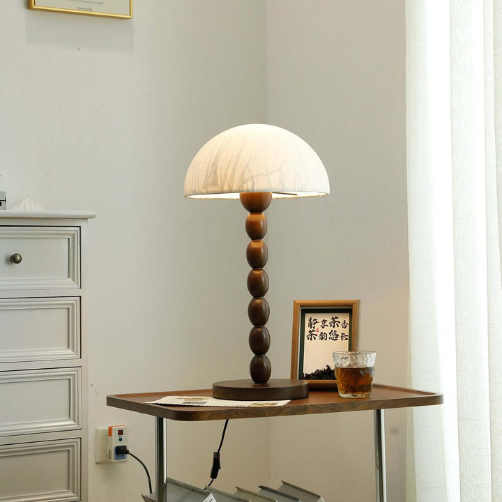Stylowa lampa stołowa papierowy klosz – oświetlenie nastrojowe