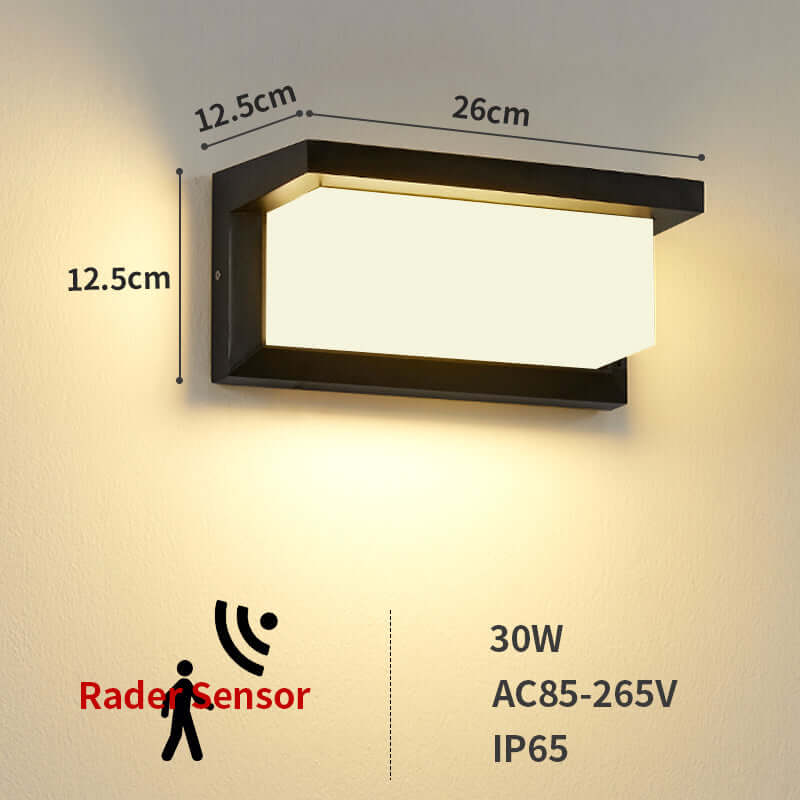 Zewnętrzna Wewnętrzna Lampa Ścienna LED z Czujnikiem Ruchu