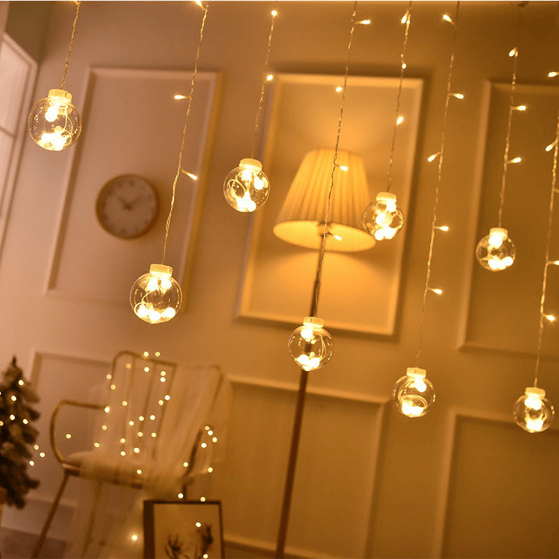 Zewnętrzna Girlanda Świetlna LED Kule - 12 Sztuk