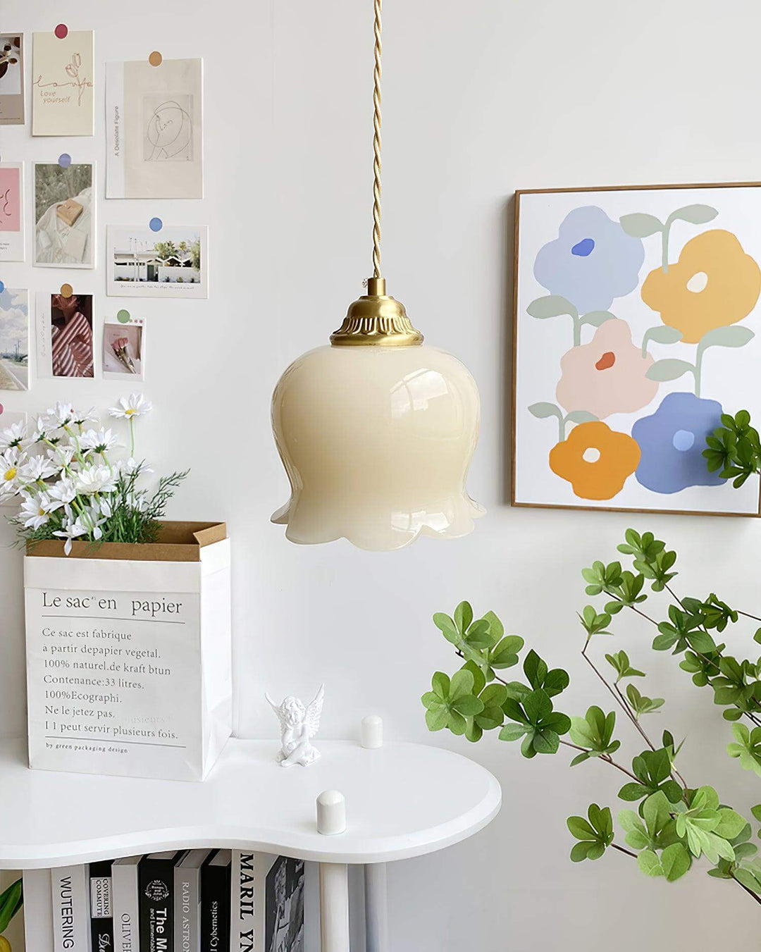 Wisząca lampa Konwalia – materiały i wykonanie
