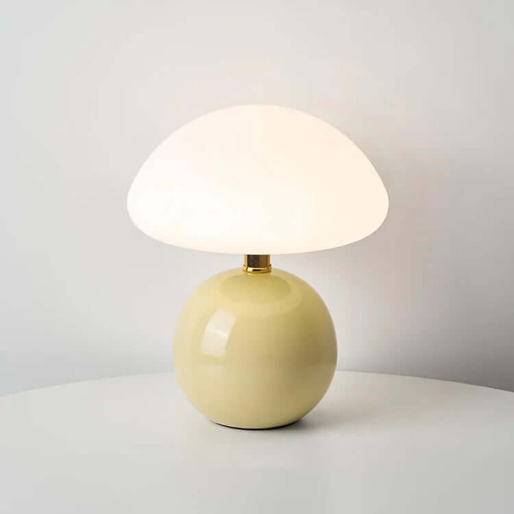 Kremowa Lampa Grzybek - Dekoracja Wnętrz